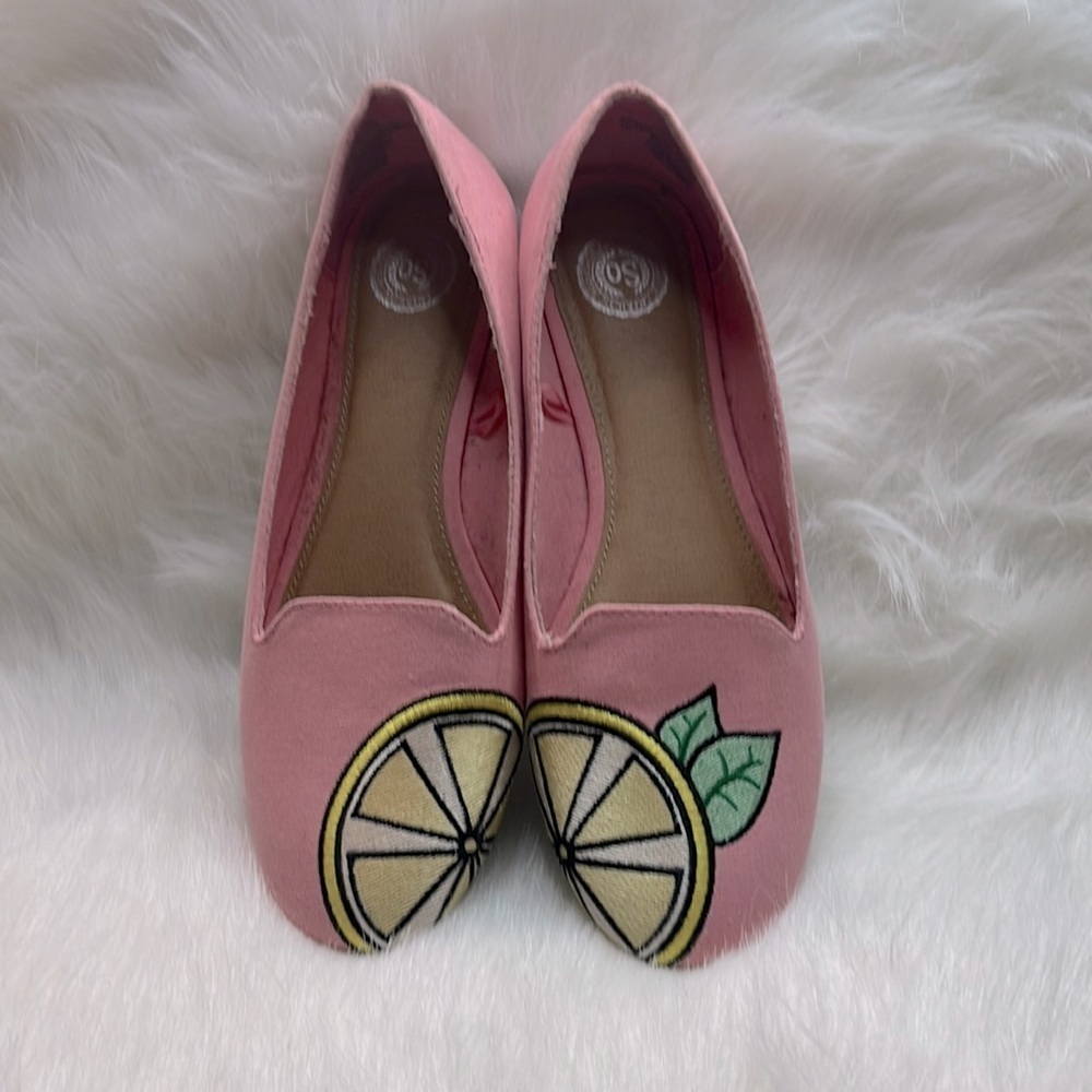 So Anchovy Women Lemon Ballet flats- pink shoes Size 7.5